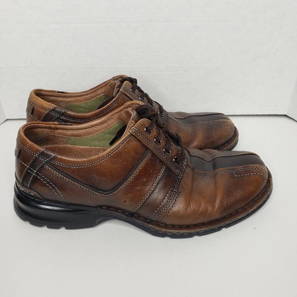 Clarks Touareg Oxford Mens 11M 70852 05/06 Brown Leather Bicycle Toe Lace‎ Shoe main image 6